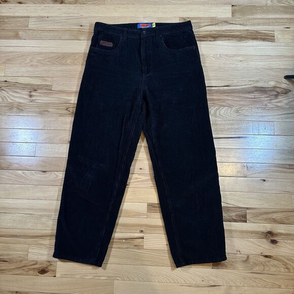 Empyre Loose Fit Black Corduroy Skate Pants - Size 30x26 Y2K - Picture 1 of 6
